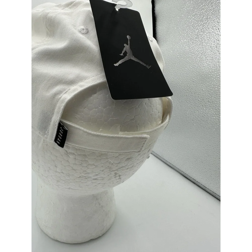 Nike Air Jordan Hat Youth Jumpman Strapback Adjustable Cap White Big Logo